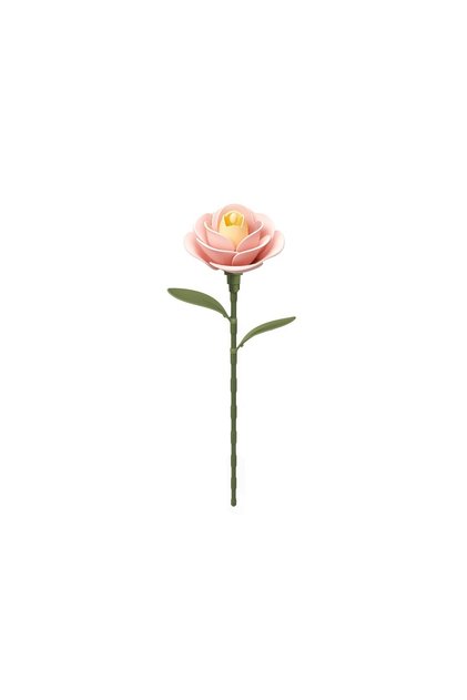 Puzzle 3D, Floare de Camelia roz deschis, plastic, ROKR, 37 de piese