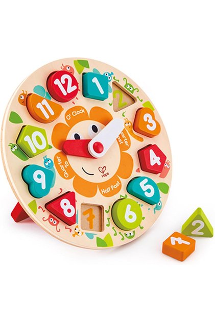 E1622 Chunky Clock Wooden Puzzle - Educational Toys