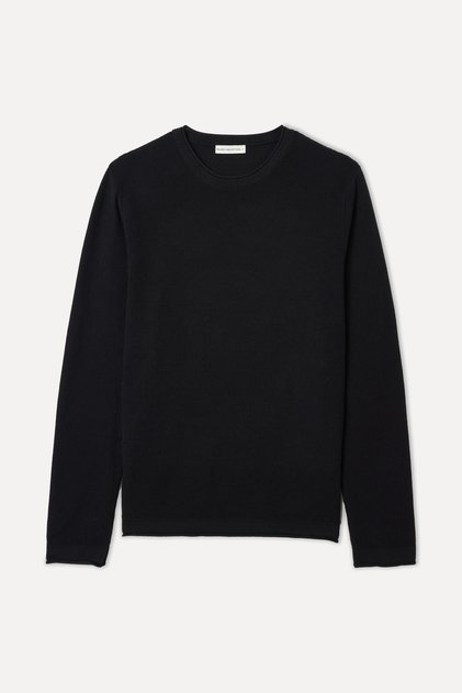 Men's Stone Color Crew Neck Knitwear Sweater