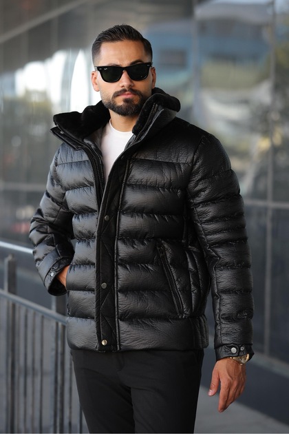 Men's Rock Fur Water and Windproof Winter Coat