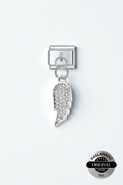 Italian Charm Bracelet Charm Angel Wing Model 1 Piece
