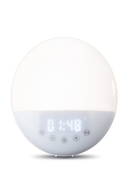 Смарт радио часовник CRW-110WH, Wi-Fi, двоен будилник, светлина за събуждане, звуци от природата, AUX, Al