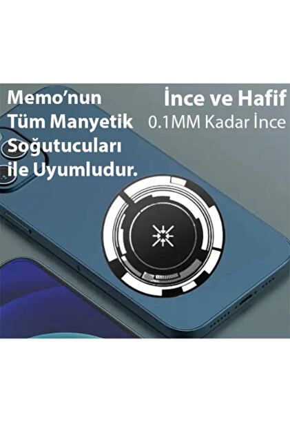 Memo Manyetik Metal Halka - Telefon Soğutucu Uyumlu CX07-CX08 ve