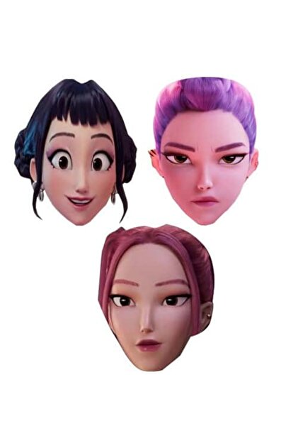 K-POP DEMON HUNTERS 6'LI KAĞIT MASKE
