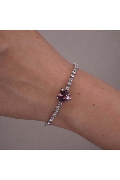 Brățară PINK CRUSH placată cu argint 925 și cristale Swarovski