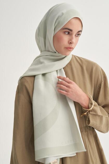 Linea Monogram Floss Shawl Soft Green