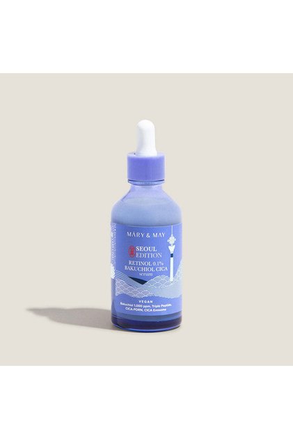 Mary&May, Retinol 0.1% Bakuchiol Cica Serum, Ser cu retinol și bakuchiol regenerant, 80ml