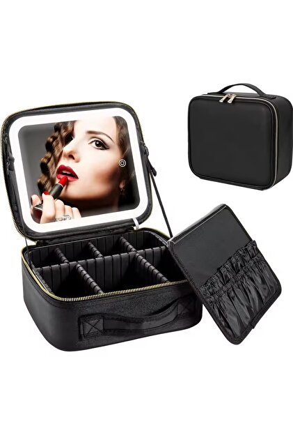 Lazım Shop Led Aynalı Organizer Seyahat Makyaj Çantası - Fiyatı