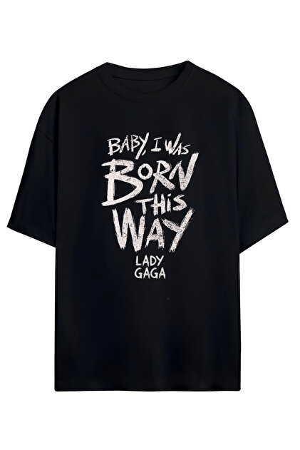 SVART WEAR LADY GAGA HAYRANLARINA ÖZEL PAMUKLU UNISEX T-SHIRT