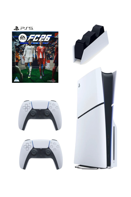 Sony Playstation 5 Cd'li + 2 Dualsense + FC26 CD (Türkçe) + Şarj