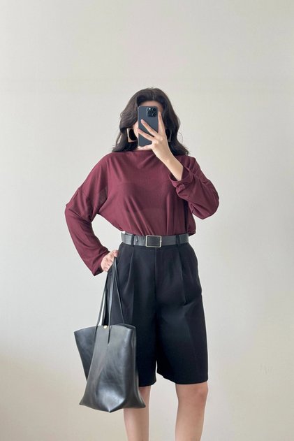 Women's Burgundy Blouse 1045-70230
