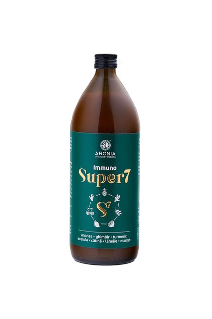 Super 7 Immuno — suc 100% organic din 7 fructe și plante sănătoase