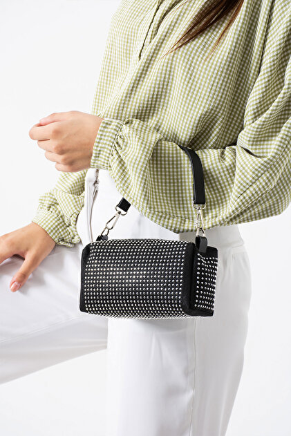 Women's Stoned Hand and Shoulder Bag