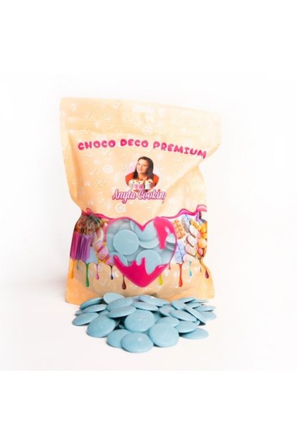 Choco Deco Premium (Deco Melts)-1 kg-(Ανοιχτό Μπλε-Βανίλια)-Anyta Cooking