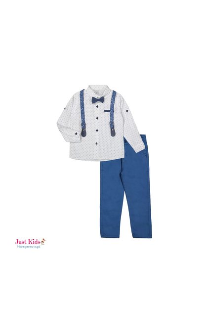 Compleu elegant 4 piese, pantaloni și cămașă, 1-8 ani