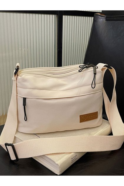 Crossbody Bag with Zip Closure and Adjustable Strap