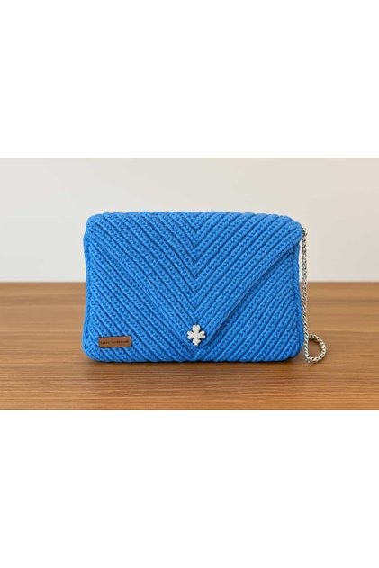 Azure Blue Chain Strap Bag (Lined)