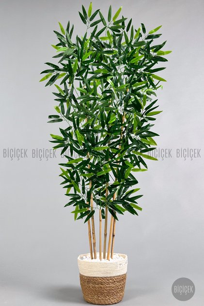 Yapay Bambu Ağacı 6 dallı 150 cm yoğun yapraklı