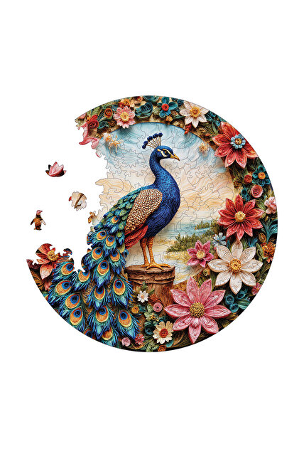 WePuzzleUp Ahşap Puzzle - Çiçek Açan Zarafet - 252 Parça, 29x29 cm