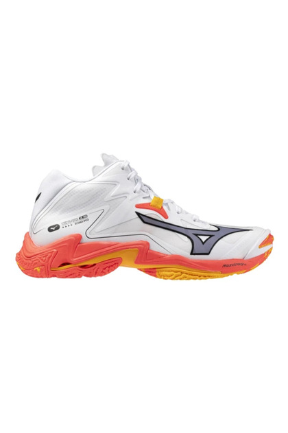 Mizuno Wave Lightning Z6 ホワイト/オレンジ Mizuno Wave Lightning Z8 Mid Unisex Volleyball Shoes White