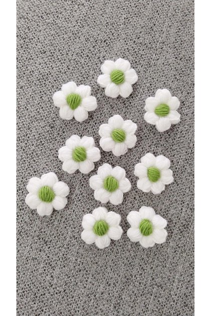 Daisy Motif 10 Pieces (Green)