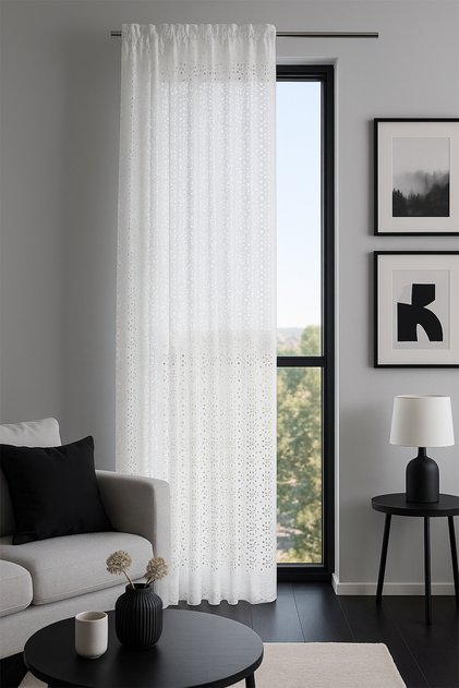 Loevan Tulle Curtain White 140X280