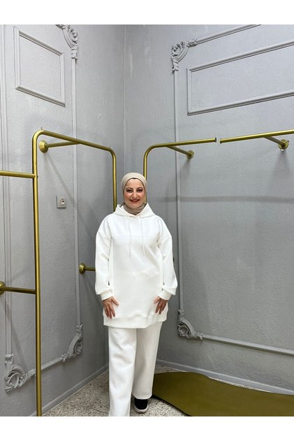 Hooded Hijab Scuba Double Set
