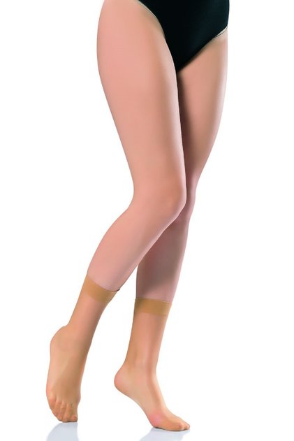 12-Pack, Toe Socks, Full Shine, 15 Denier, Thin, Lycra, Skin Color