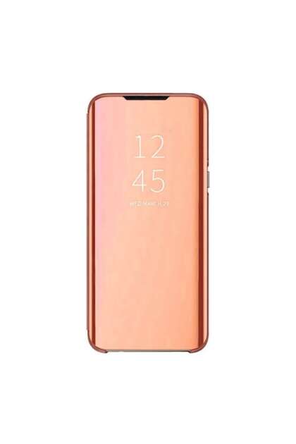 Carcasă Clear View pentru Samsung Galaxy S21 FE 5G, cu clapă, auriu-roz