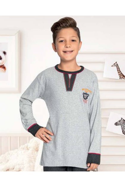 Gray Boy's Pajama Set