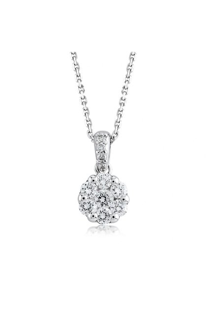 0,12 Karat Pırlanta Papatya Kolye