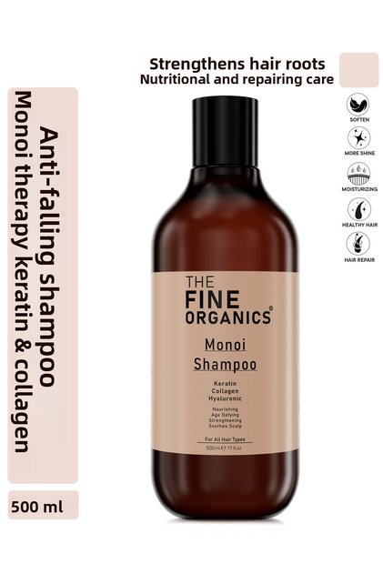 Monoi Therapy 500ml - Salt-Free Shampoo with Keratin, Collagen and Hyaluronic Acid
