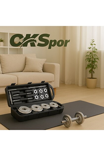 CKSpor 50 kg Çantalı Krom Dambıl Bar Ve Plaka Seti CKS132 - Fiyatı