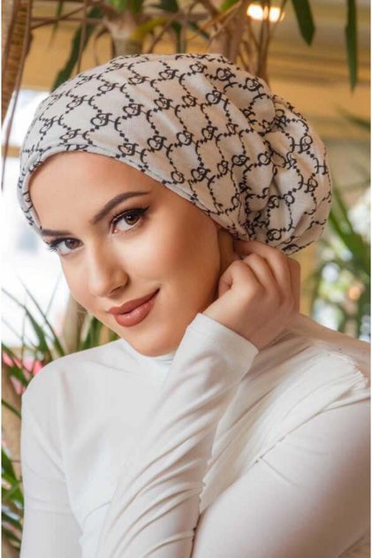 نمط الخط الأبيض عمامة جاهزة