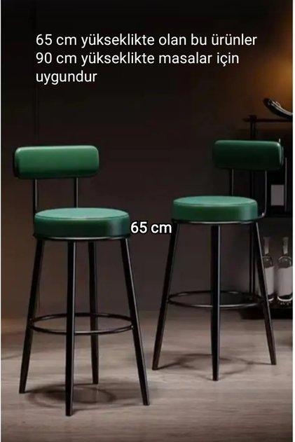 Montaj gerektirmez bar sandalyesi 65 cm oturum yüksekligi