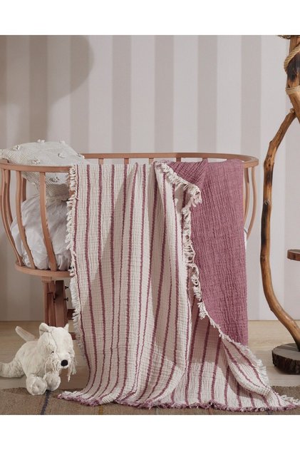 Claret Red 100% Cotton 4 Layer Double Sided Muslin Baby Blanket & Children's Muslin Blanket