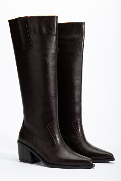 Annie's Black Devote 500枚限定 DENORA Acı Kahve Mat Deri Düz Binici Western Kovboy Bot Çizme
