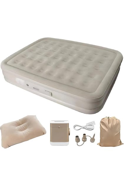 AUTO FAMILY Portable Inflatable Air Mattress with Electric Pump (200 X 150 X 40 CM)