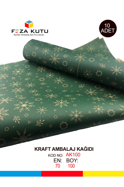 Paket Kağıdı Kraft Kağıt Ambalaj Kağıdı Hediye Kağıdı Yılbaşı Çeyiz Paketleme Kağıt 70x100 (10 ADET)