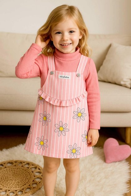 New Season Girls' Bodysuit & Salopet Dress