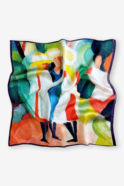 Gırls %100 Ipek Fular 55x55cm 'art On Silk'