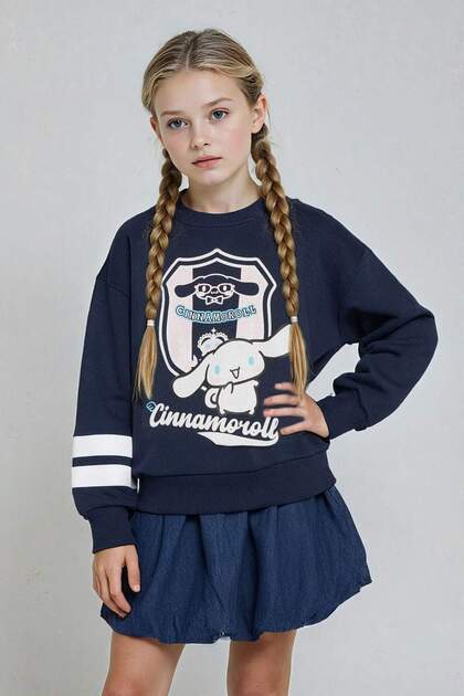 R♡ Defacto Cınnamoroll Oversıze Sweatshırt Kız Çocuk F3412A825AU