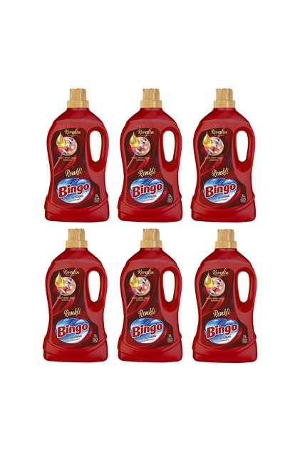 Sıvı Çamaşır Deterjanı 3 Litre Renkli x 6 Adet