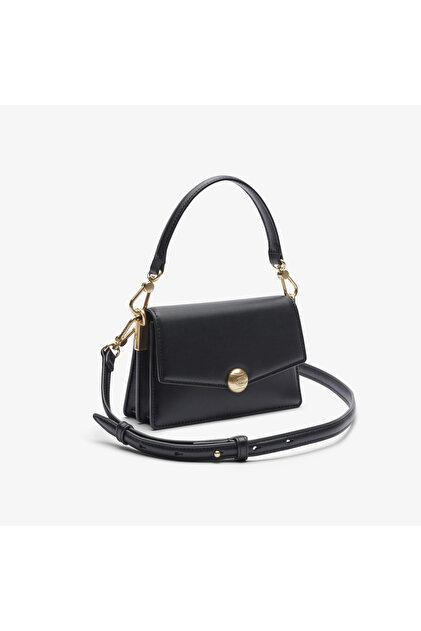 小物 WLT JUDY/CRS BTN BLACK N/S Lacoste Small Tennis Bliss Kadın Deri Siyah Omuz Çantası - Fiyatı