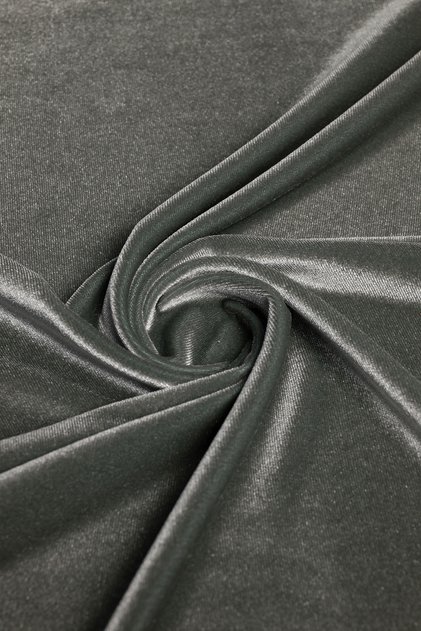 Velvet Gray Color Knitted Fabric