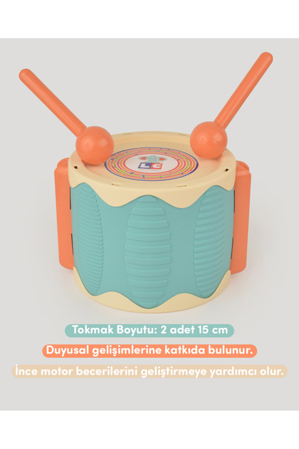 let's be child Turkuaz Eğlenceli Davul - Fiyatı, Yorumları