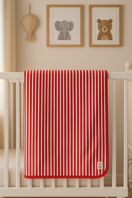 85x85 Cm Double Layer Striped Cotton Baby Blanket
