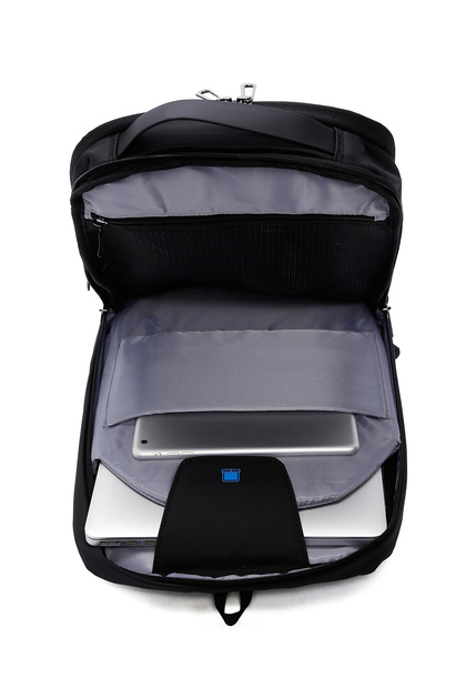 Derimod D-Pack Unisex Siyah Teknolojik Kumaş Hardcase Sırt Çantası