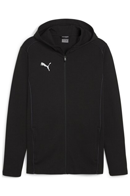 Puma Teamfinal Casuals Hooded Erkek Futbol Ceketi 65852803 Siyah