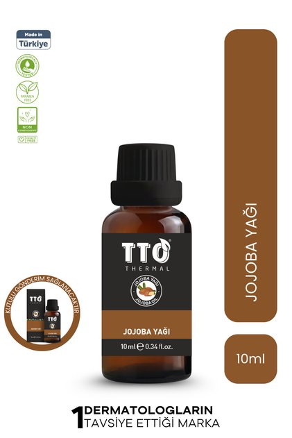 Bakım Yağı Nem Dengeleyici 10 ml Jojoba Yağı Thermal Cilt Bakımı